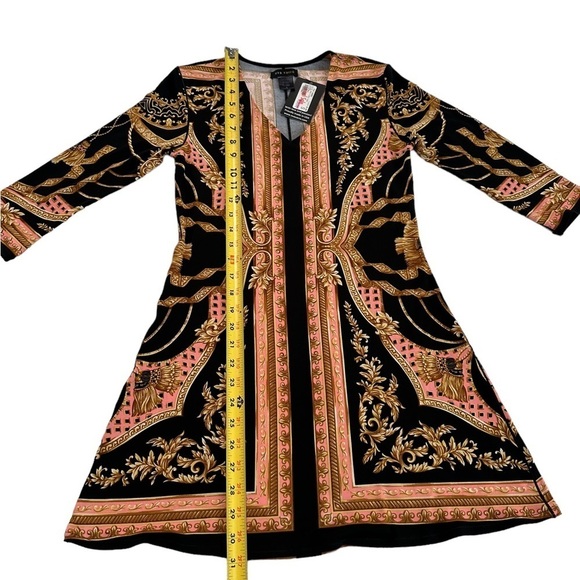 Eva Varro 3/4 Sleeve High V-neck Tunic Size Small - Picture 9 of 17